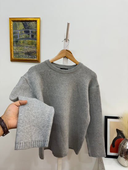 GREY BASIC KNITWEAR