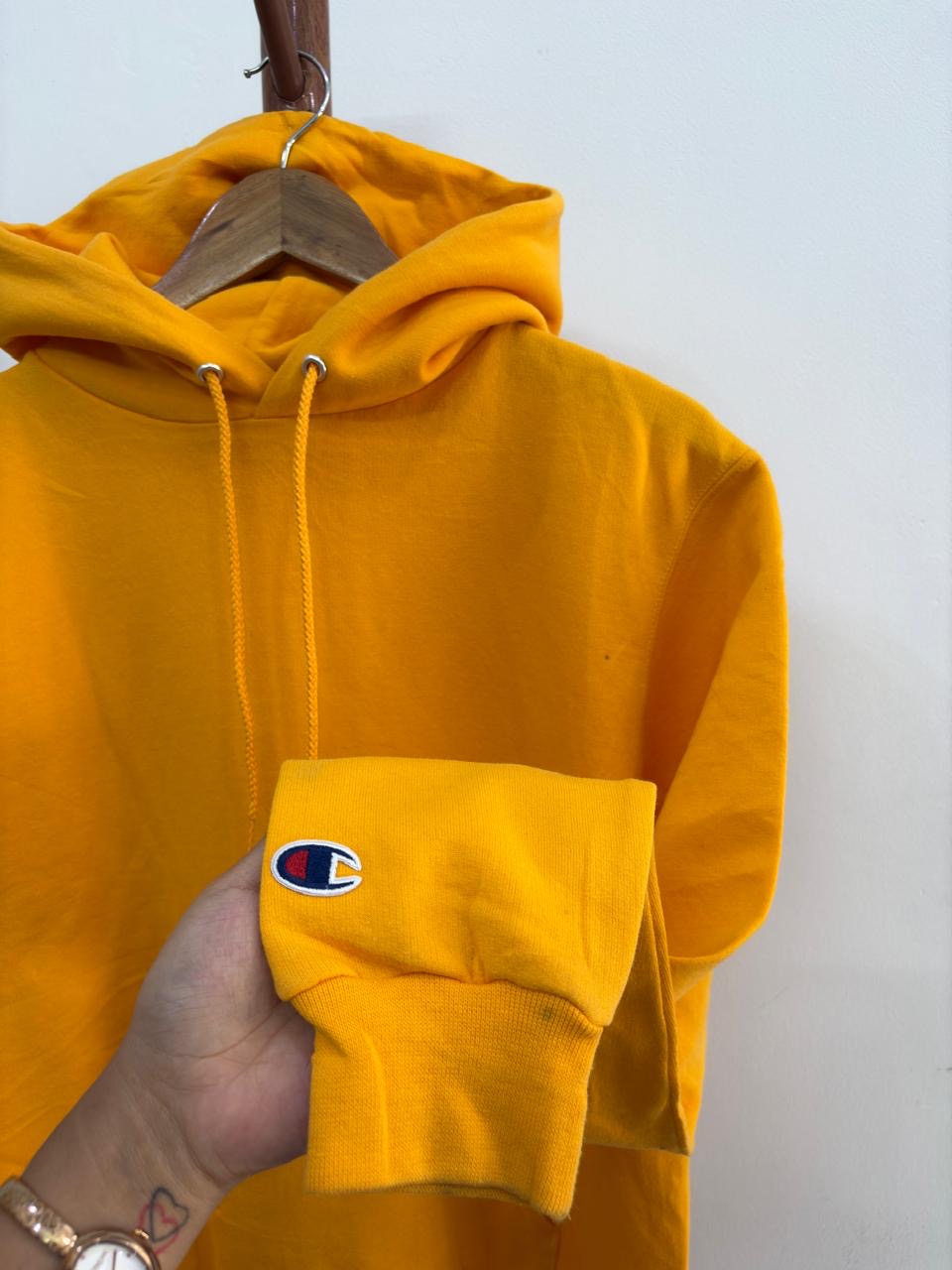 CHAMPION YELLOW HOODIE