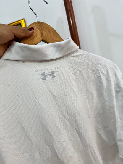 White Underarmour Polo Tee