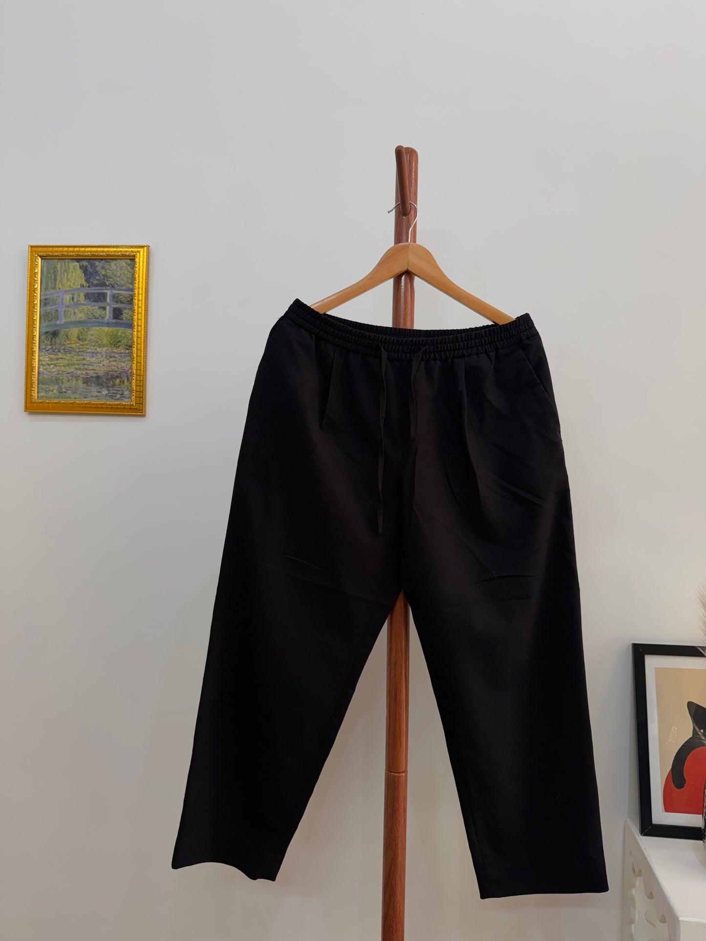 Black  Baggy Linen Trouser