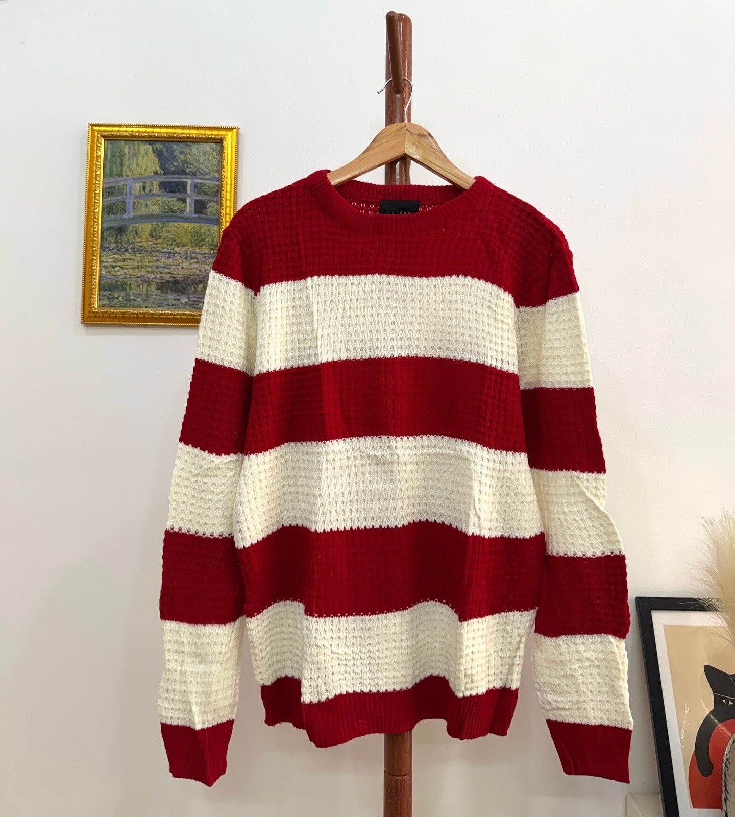 METEOR’ Textured Stripes Knitted Sweater