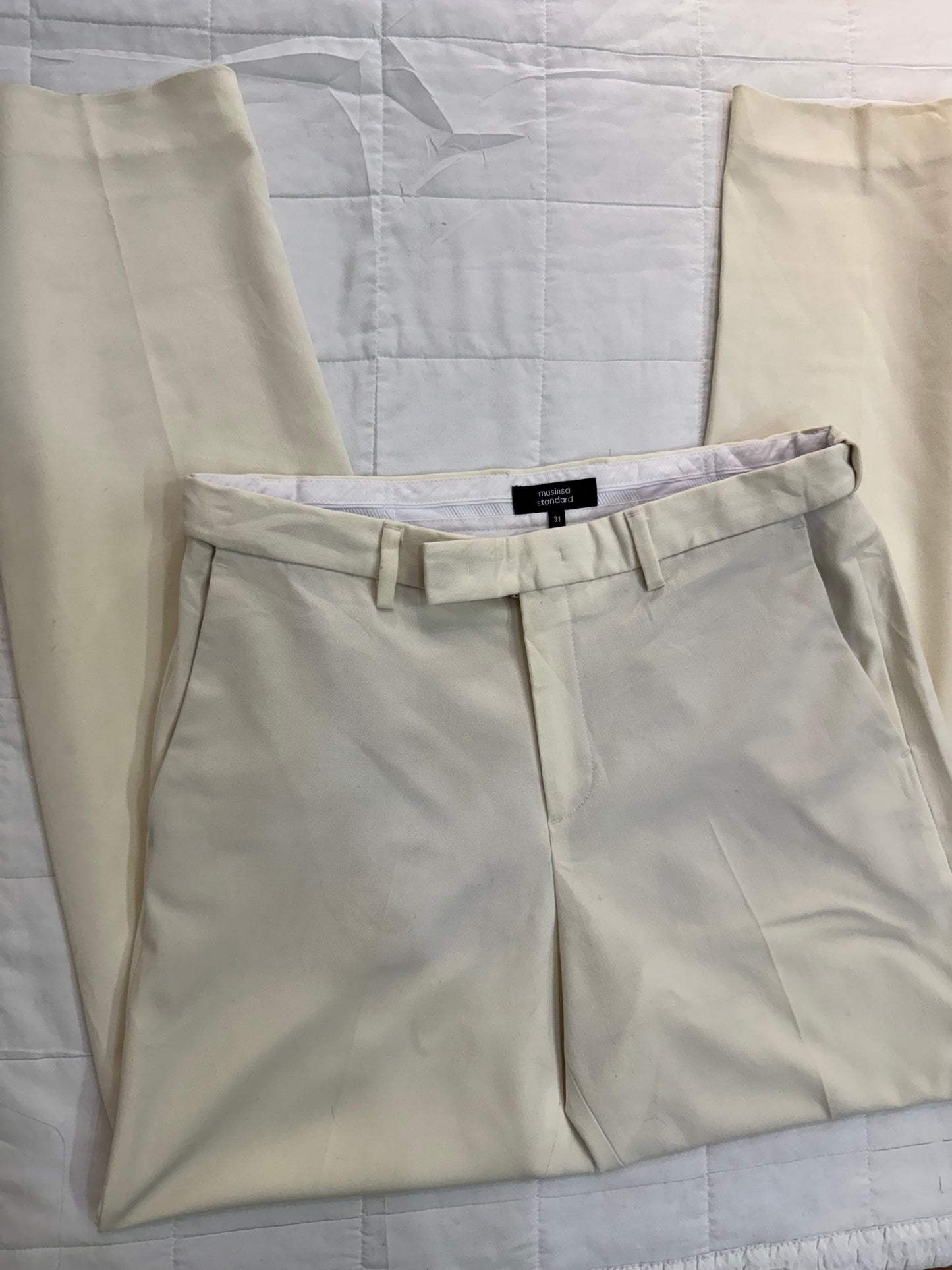 Musinsa Standard’ White Tailored Fit Trouser