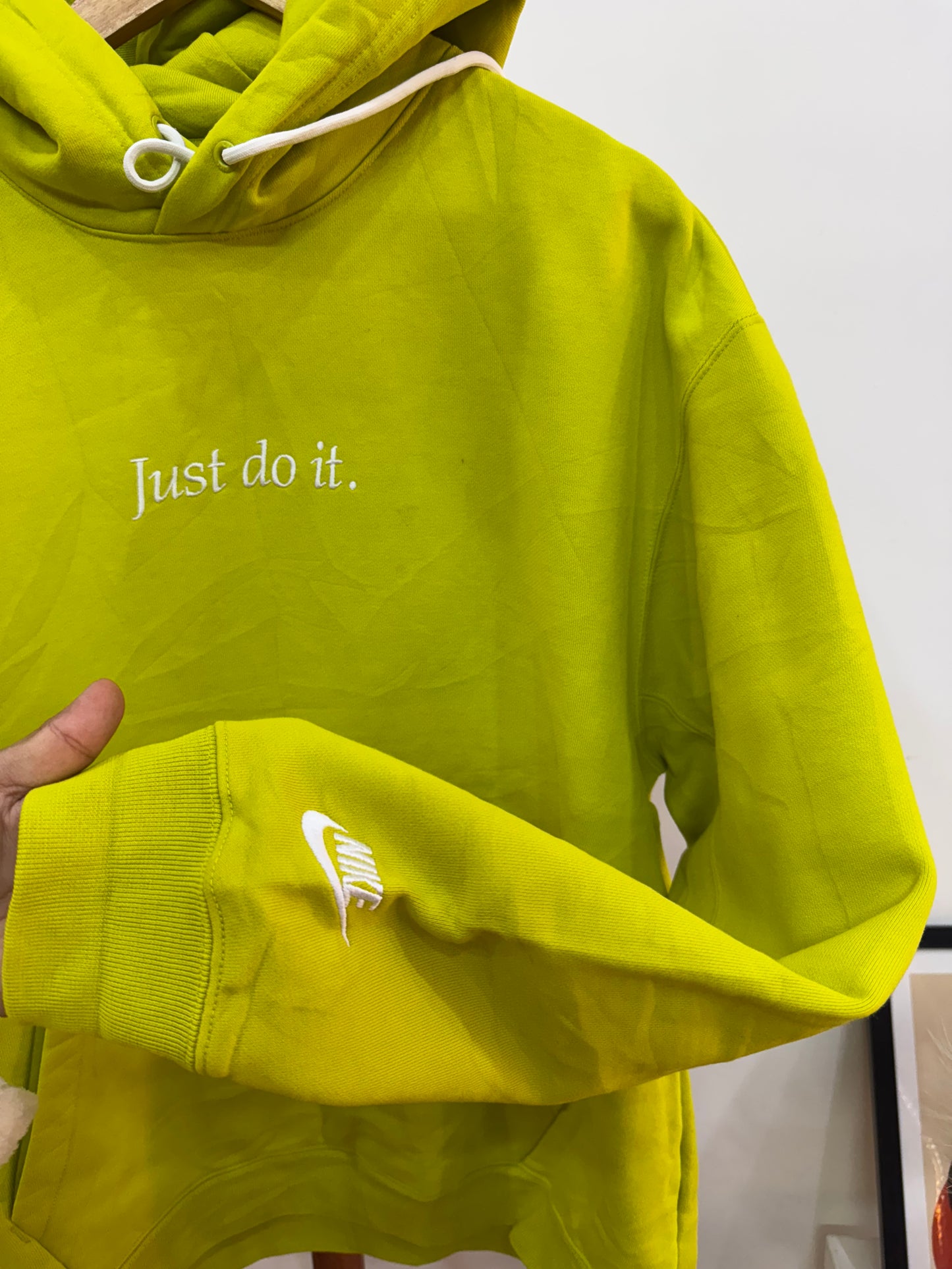 NIKE NEON GREEN HOODIE