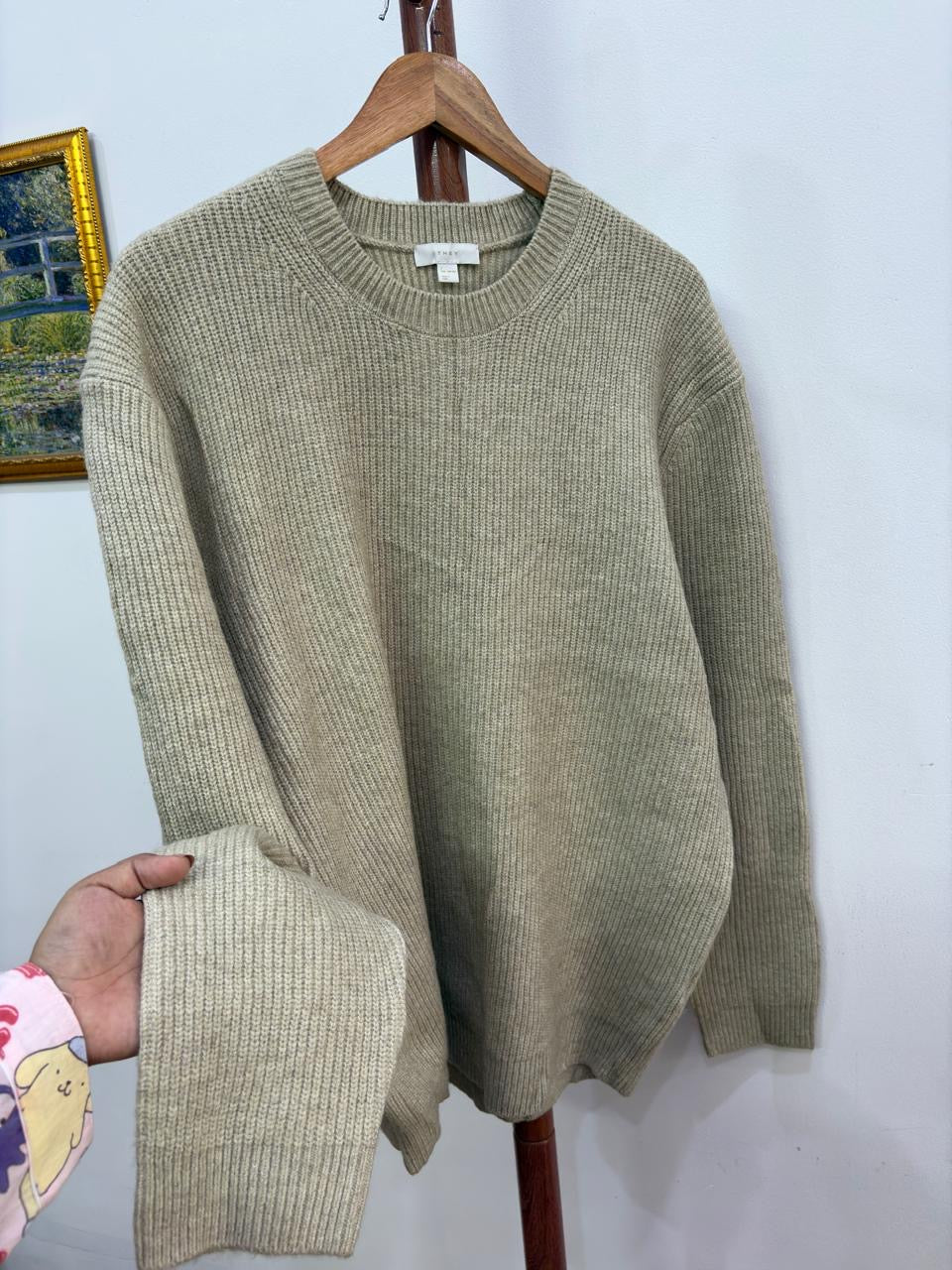 'They' Thick Ribbed Knit Sweater