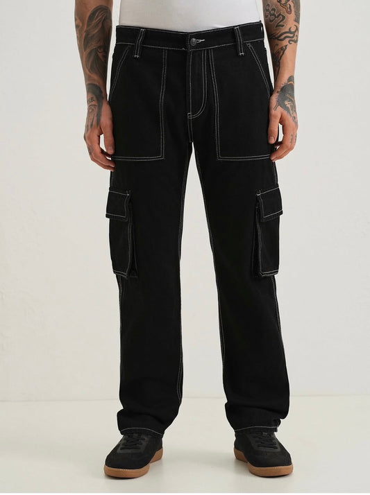 Contrast Stitch Cargo Pant