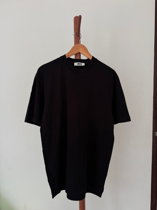 Brown ‘L MOOD’ Solid boxy tee