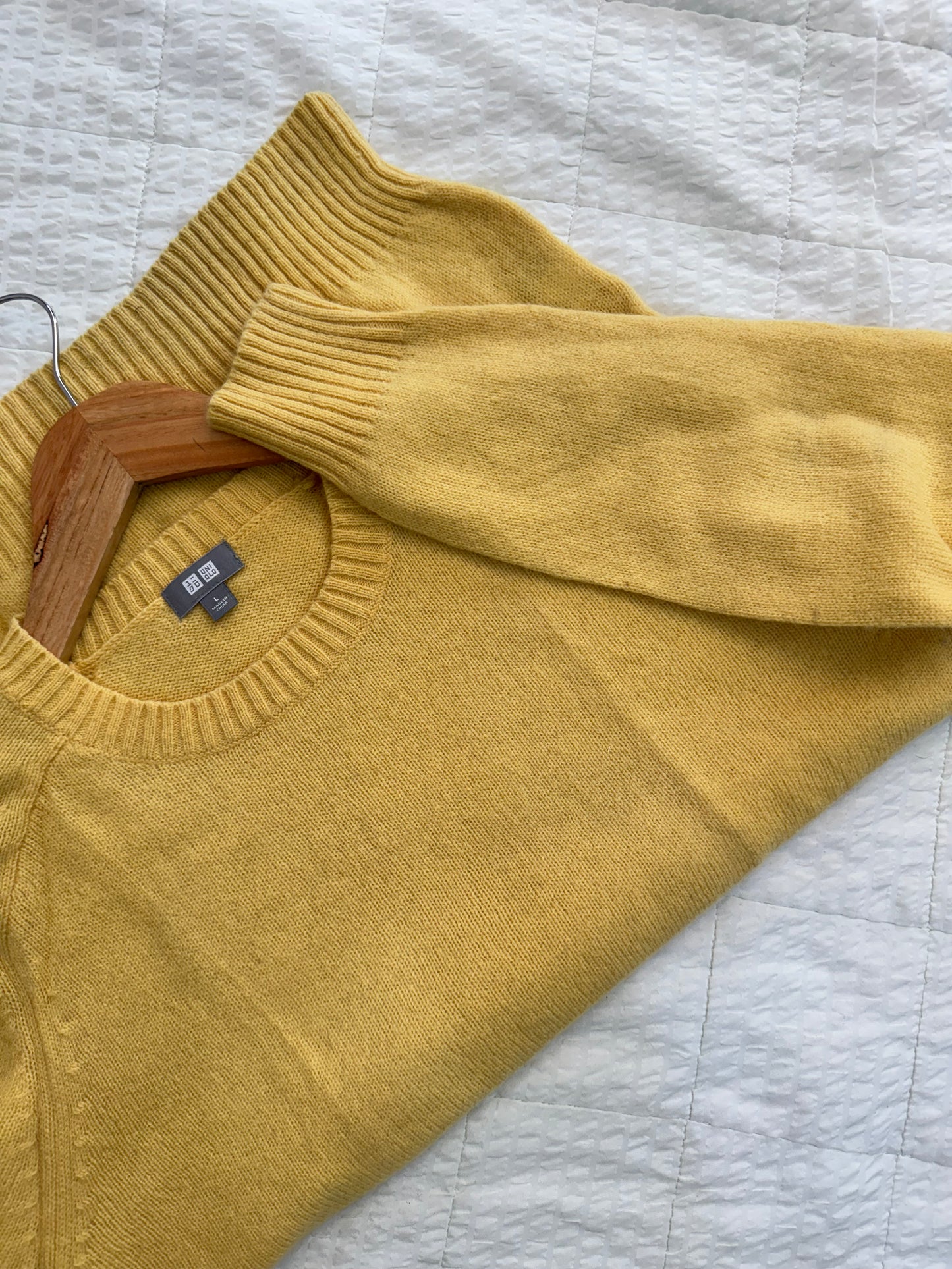 Uniqlo Yellow Lambswool Sweater