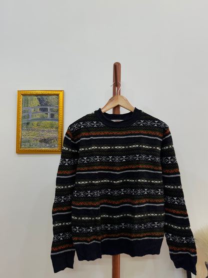 Vintage Aztec Multicoloured Knitted Sweater