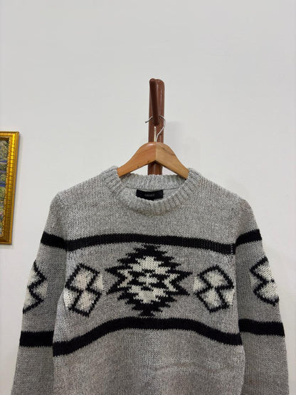 Grey 'Forever 21' Aztec Sweater