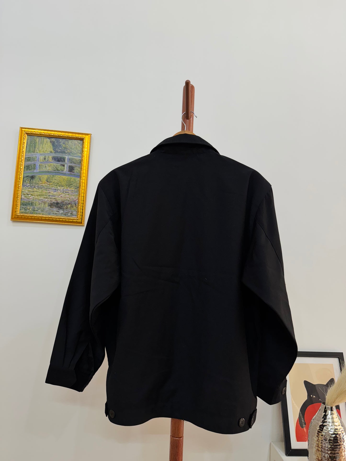 Black Tailored Fit Coach Jacket