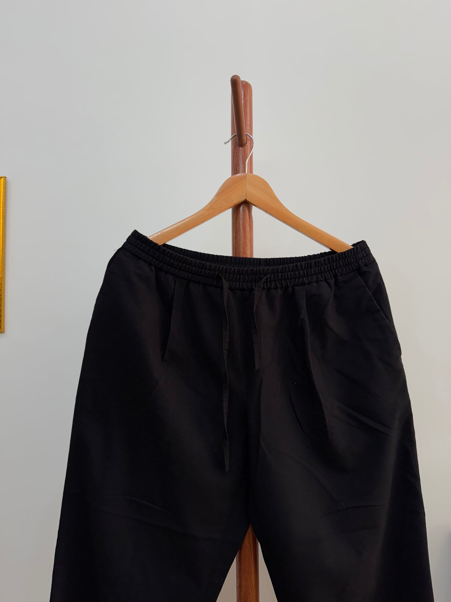 Black  Baggy Linen Trouser