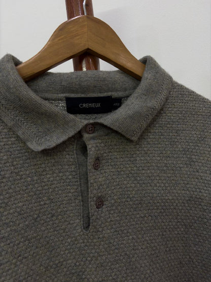 'Creamix ' Grey Cashmere Polo Sweater 
Timeless & Versatile 🍂