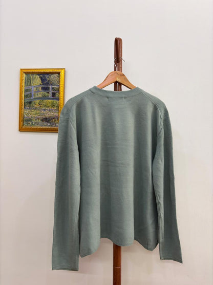 LAINE' Soft Sea Green Knitted Sweater