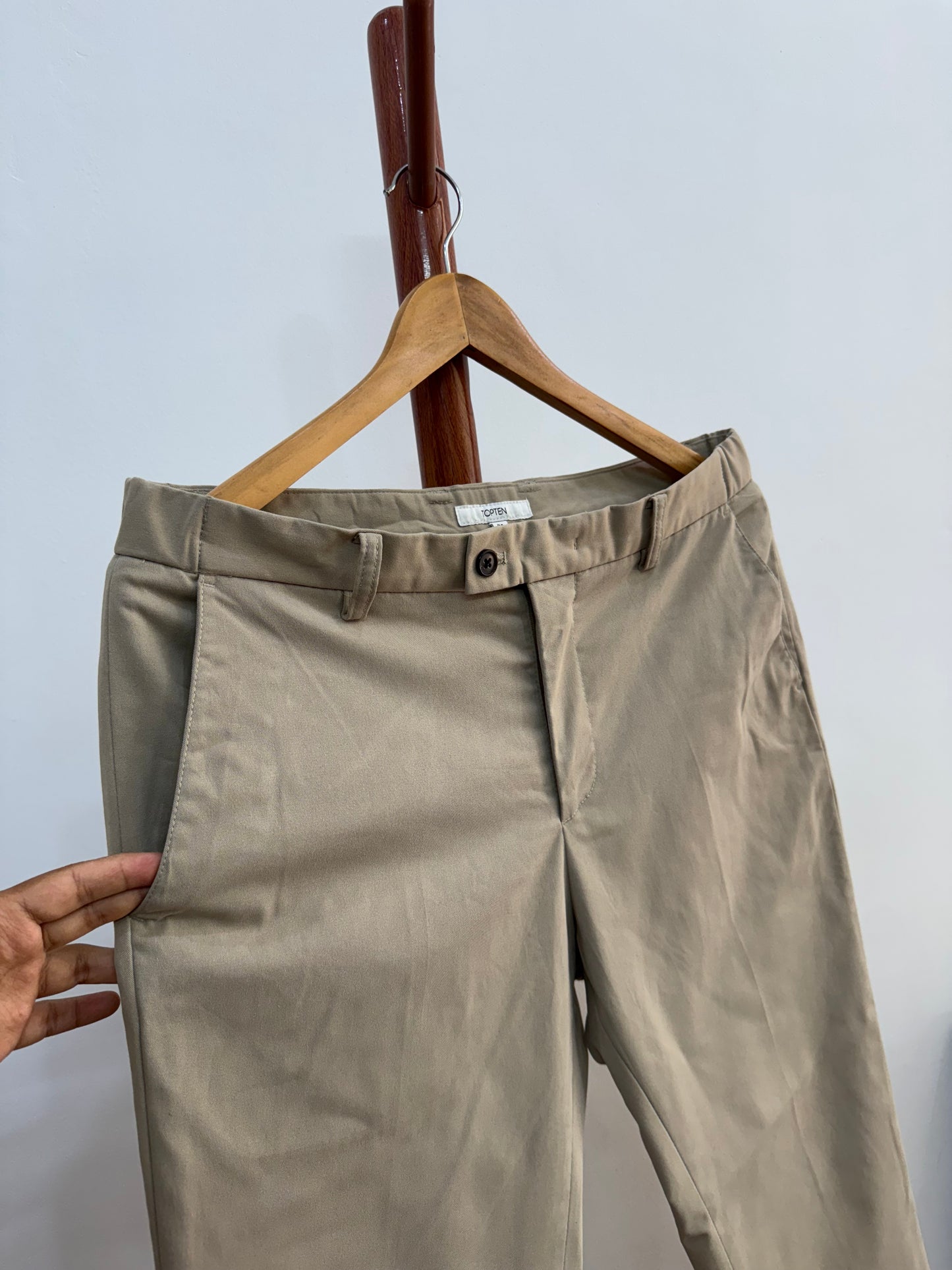 Brown Beige Tailored Fit Trouser