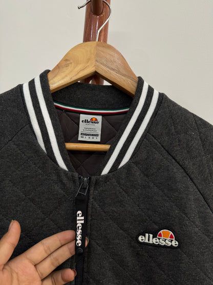 Grey ‘ELLESSE’ Quilted Bomber Jacket