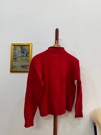 Red Woollen Knitted Sweater