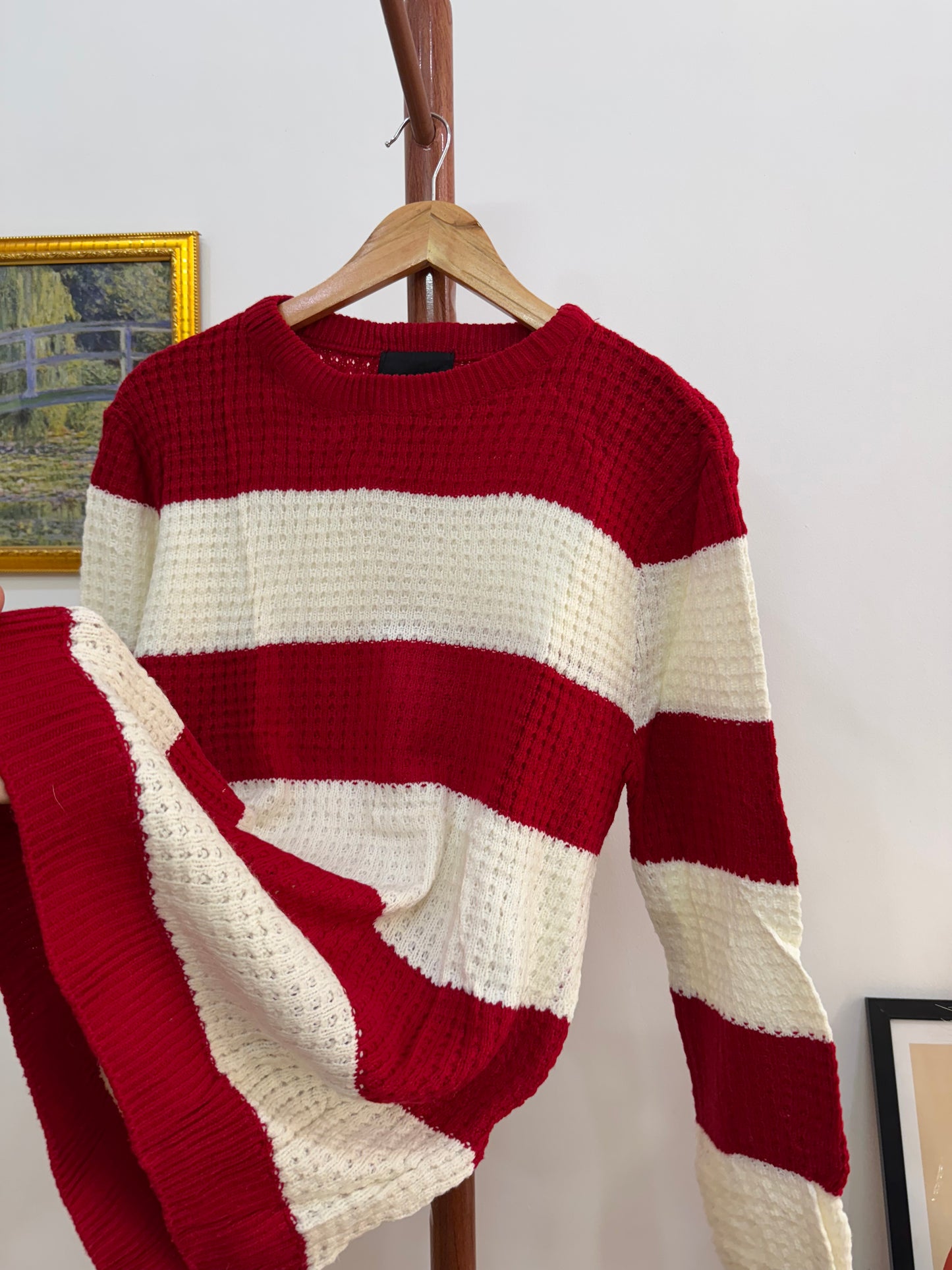 METEOR’ Textured Stripes Knitted Sweater