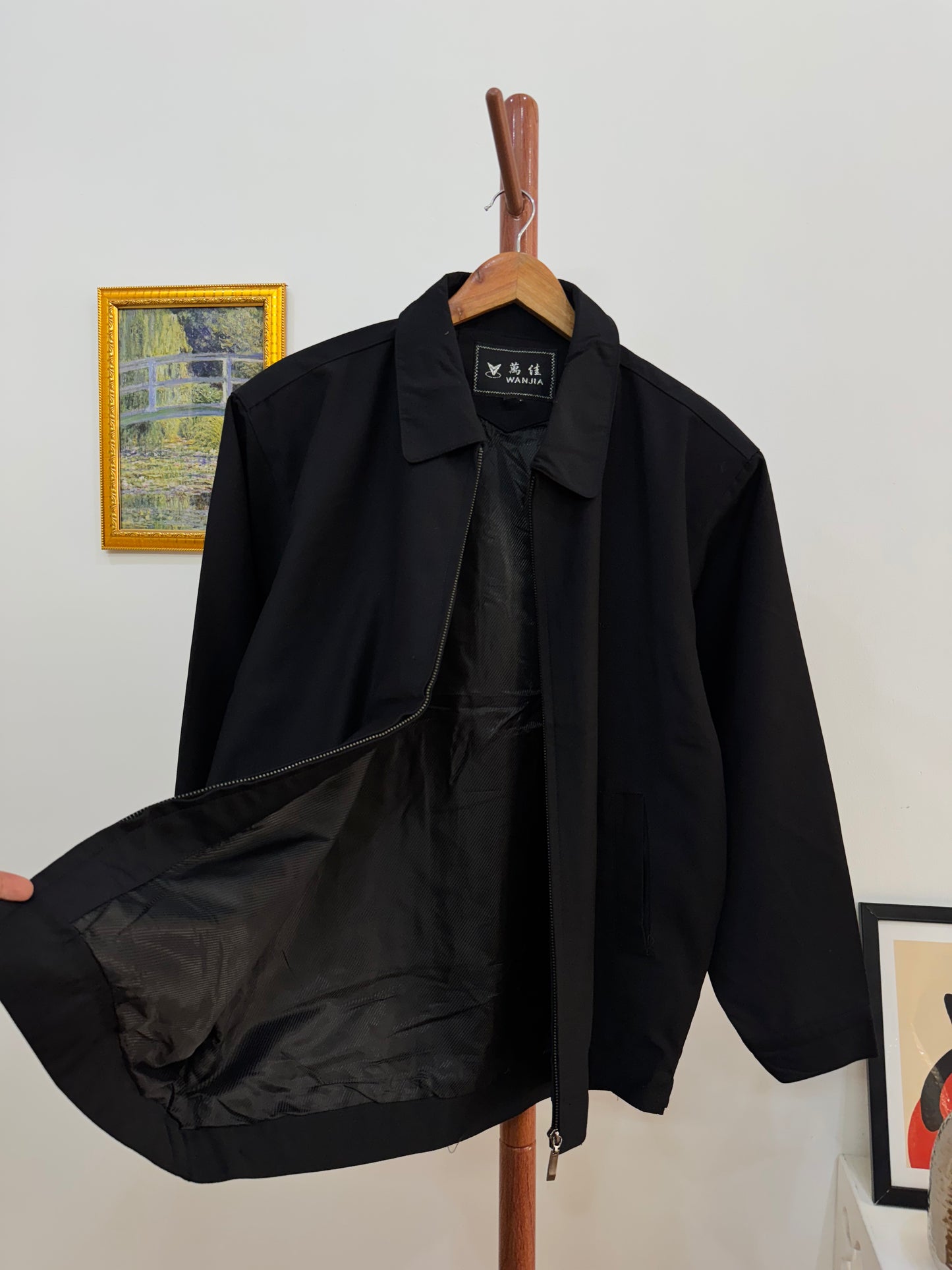 Black Tailored Fit Coach Jacket