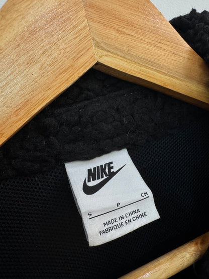 Black NIKE BIG SWOOSH SHERPA JACKET