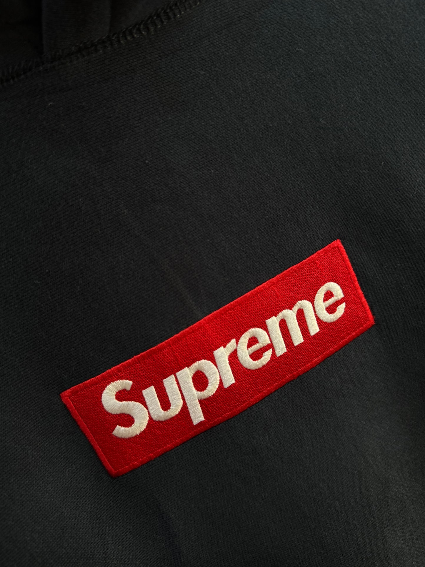 Navy Blue ‘Supreme’ Box Logo Thick Hoodie