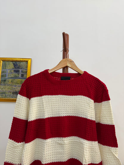 METEOR’ Textured Stripes Knitted Sweater