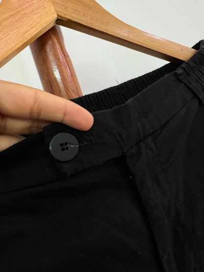 Black ‘LOGAN’ Linen Summer  Trouser