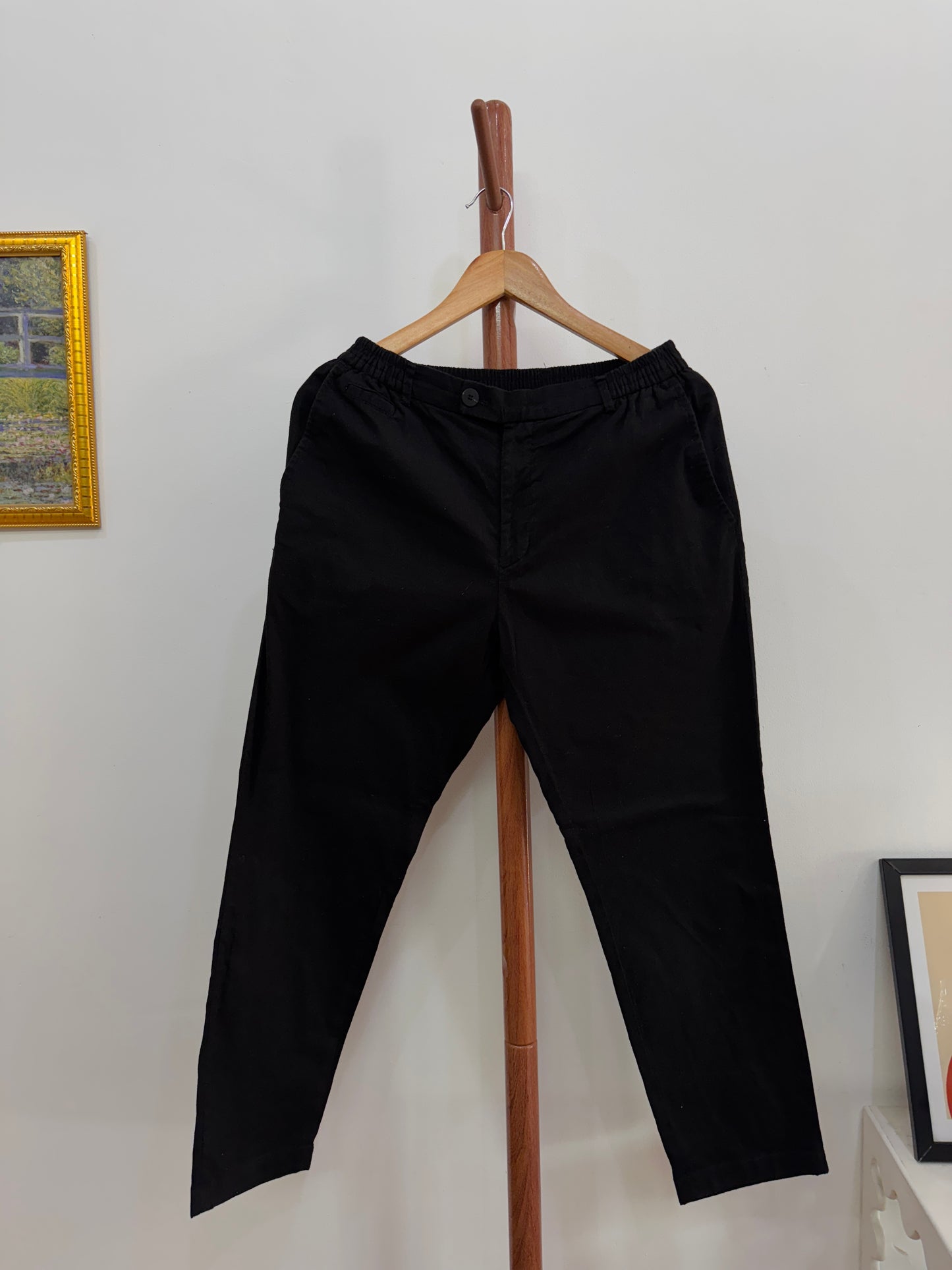Black ‘LOGAN’ Linen Summer  Trouser