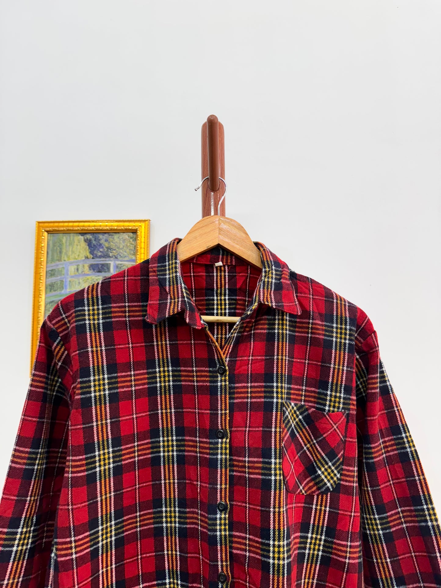 Red Thick Checkered Wollen Shirt