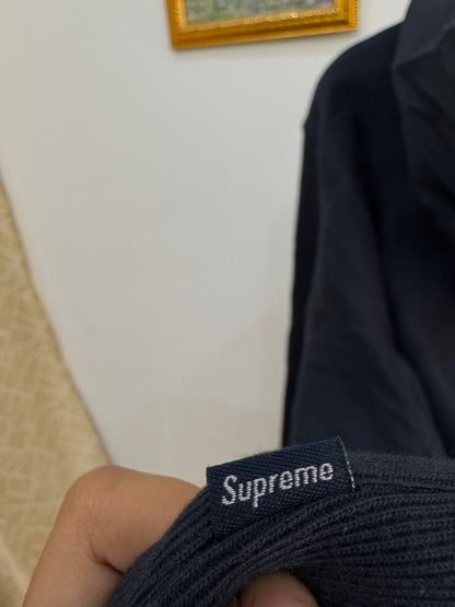 Navy Blue ‘Supreme’ Box Logo Thick Hoodie