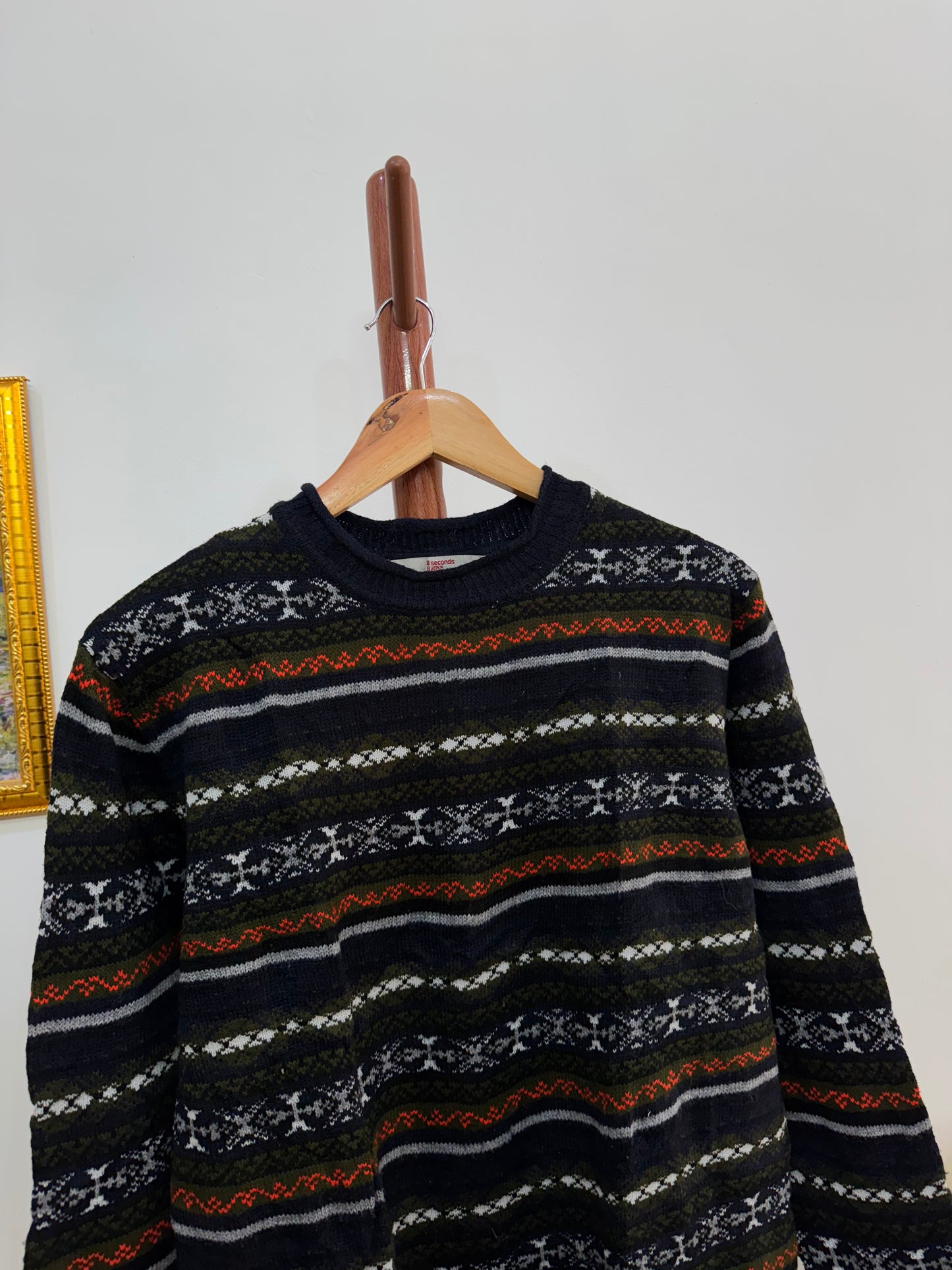 Vintage Aztec Multicoloured Knitted Sweater