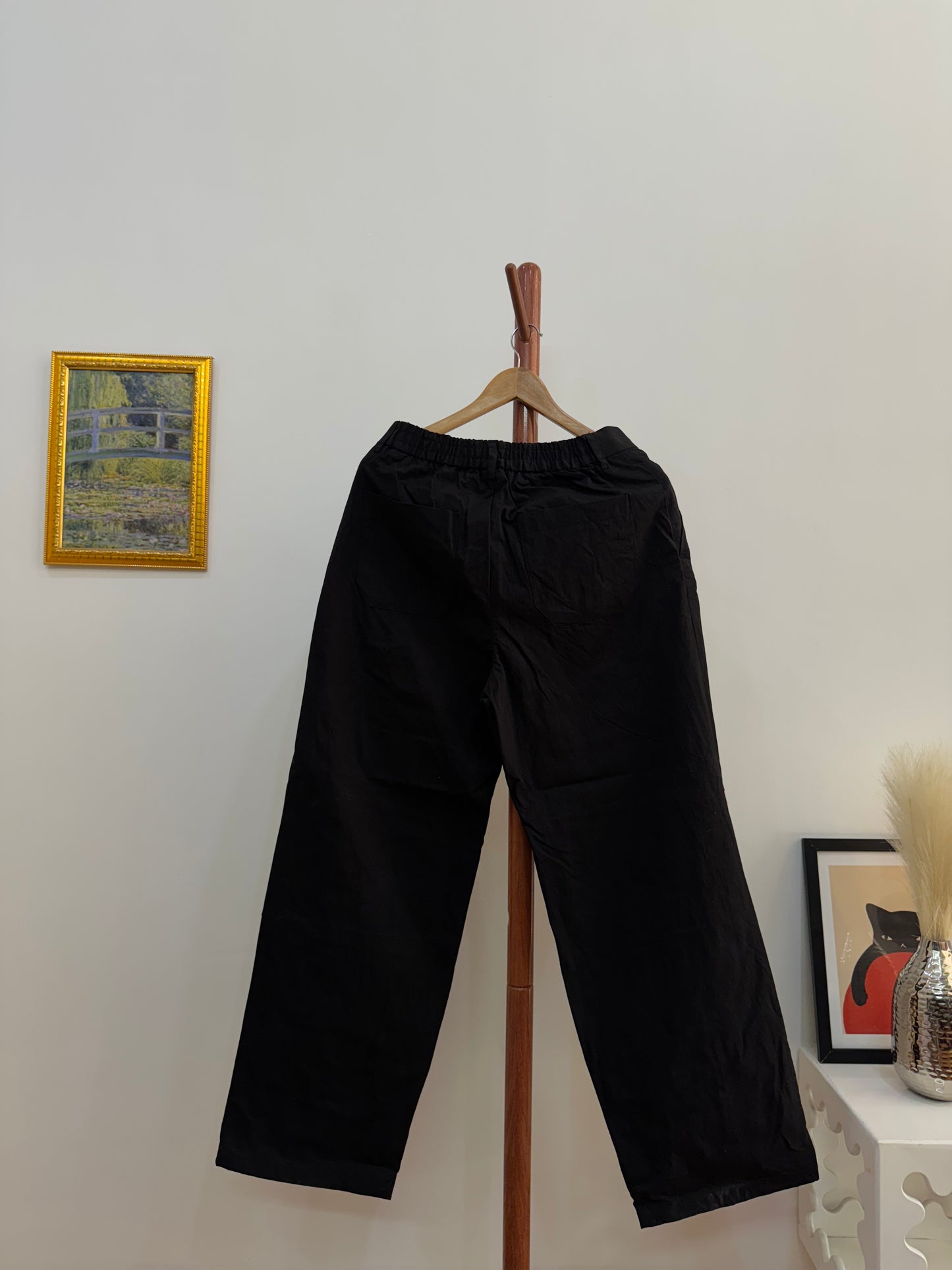 Black ‘FABRÉGAT’ Baggy Pleated Parachute Style Trouser