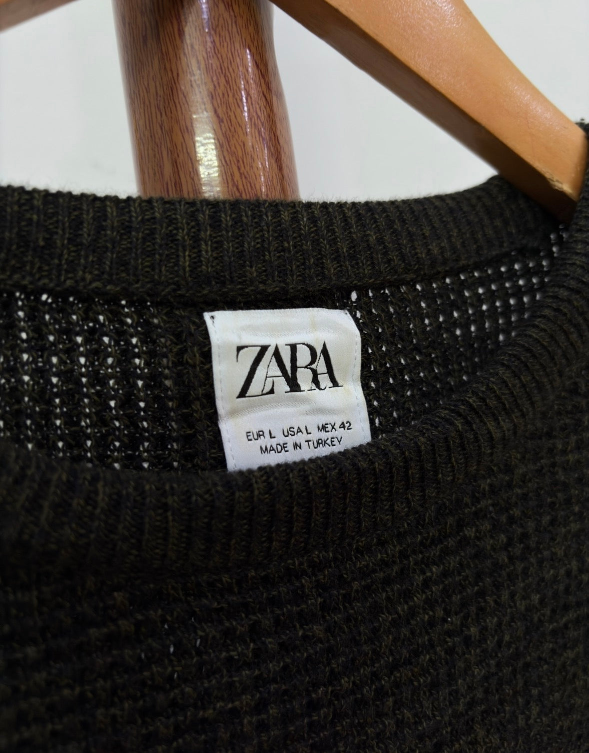 Dark Green 'Zara' Box Knit Sweater
