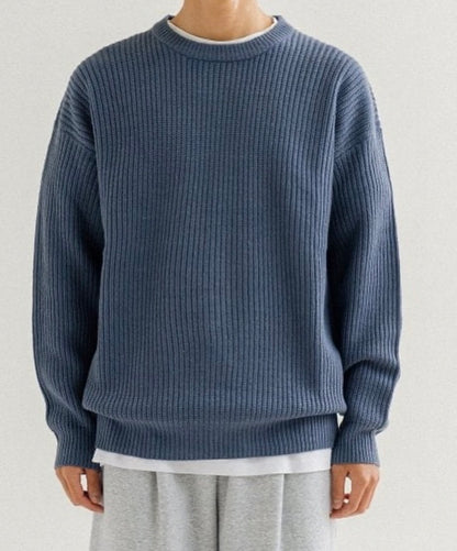 'Takeiteasy ' Ribbed Thick Knitted Sweater