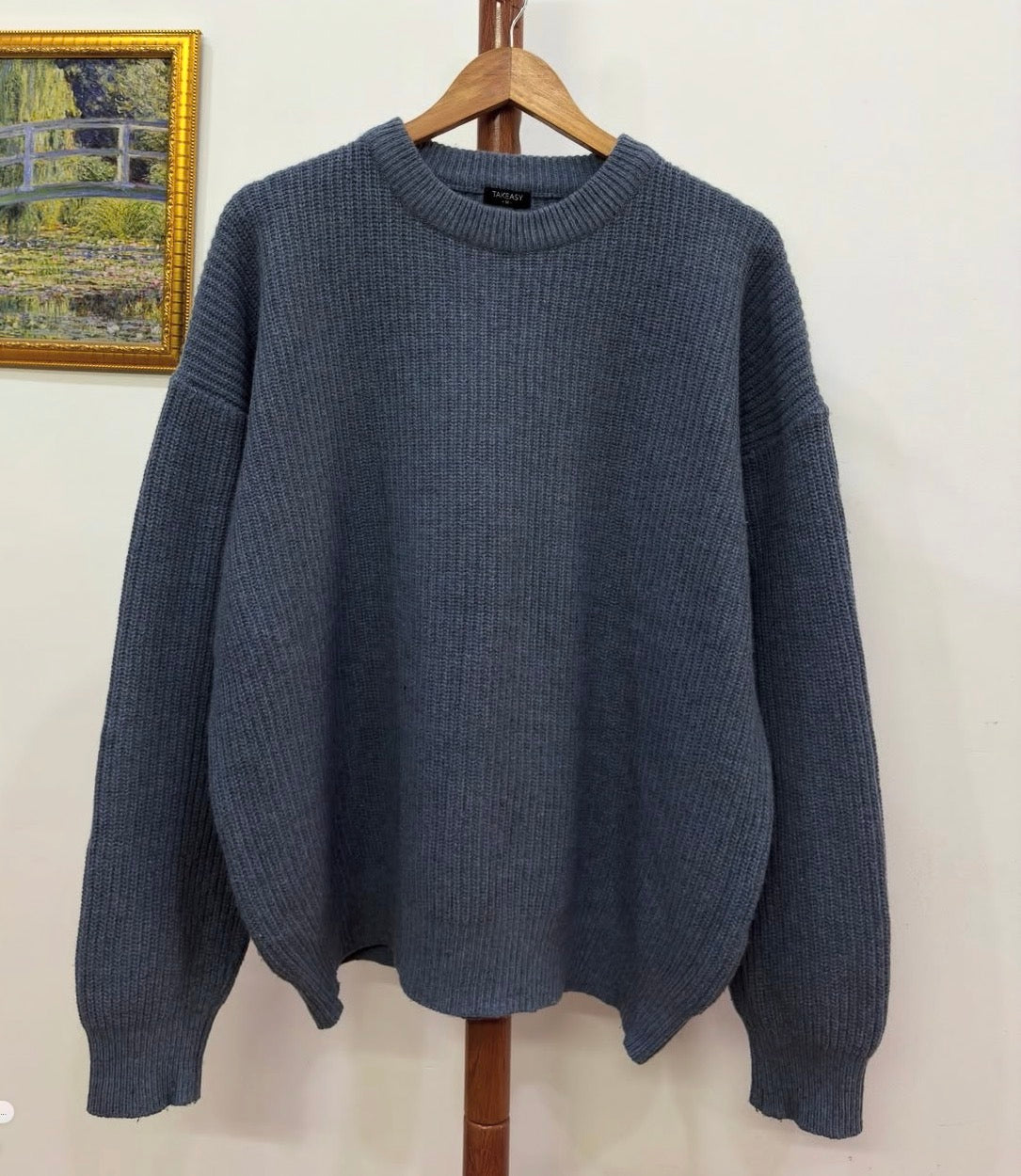 'Takeiteasy ' Ribbed Thick Knitted Sweater