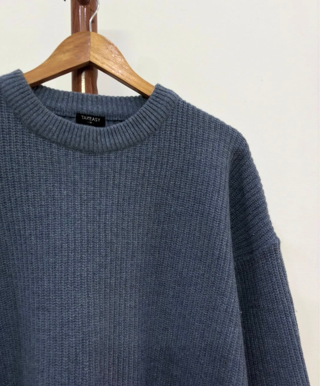 'Takeiteasy ' Ribbed Thick Knitted Sweater