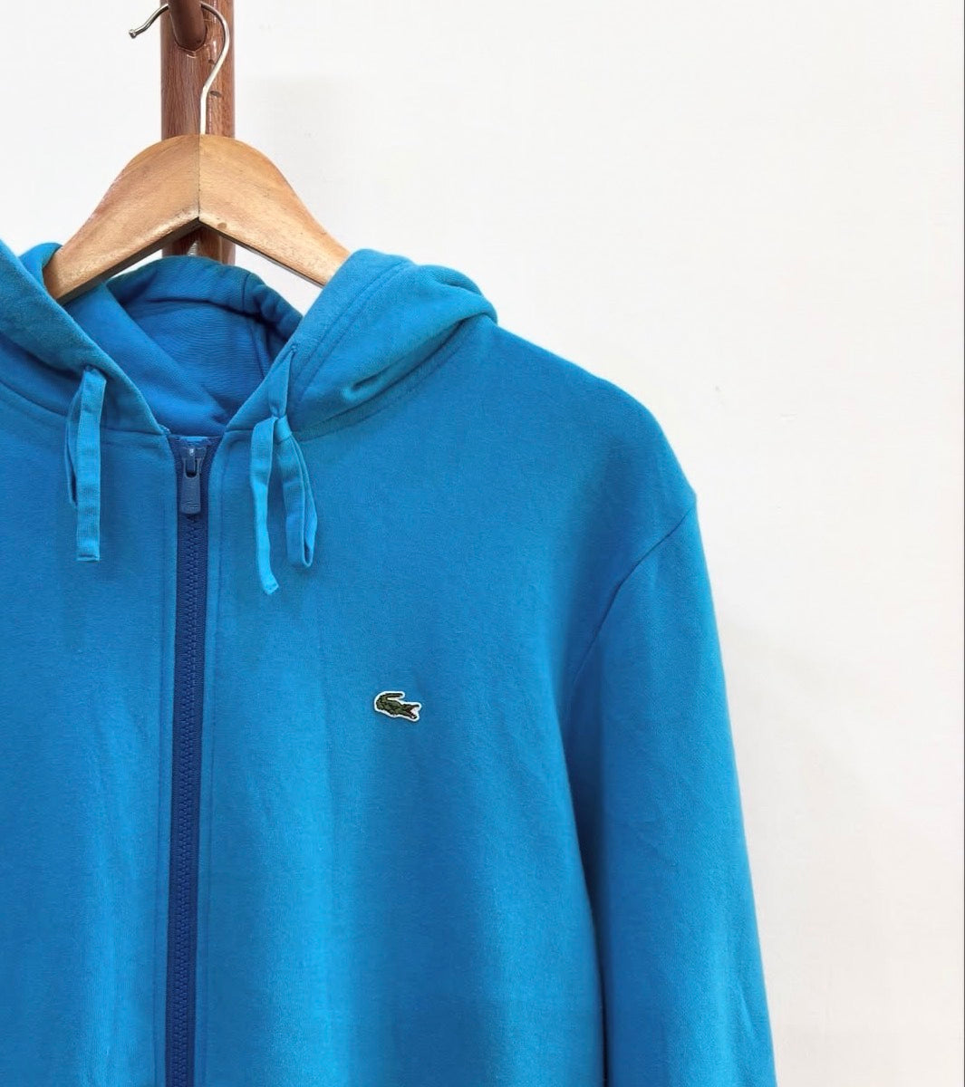 Blue 'Lacoste' Zipper Hoodie