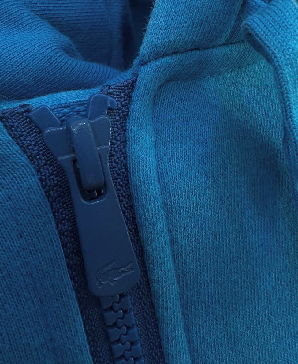 Blue 'Lacoste' Zipper Hoodie