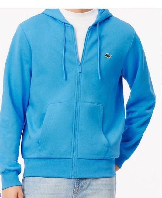 Blue 'Lacoste' Zipper Hoodie