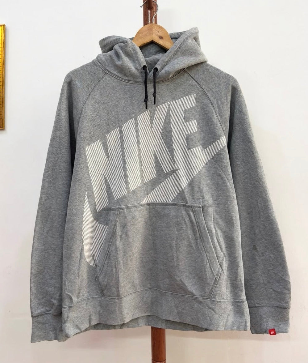 Classic Grey 'NIKE' Big Logo Hoodie