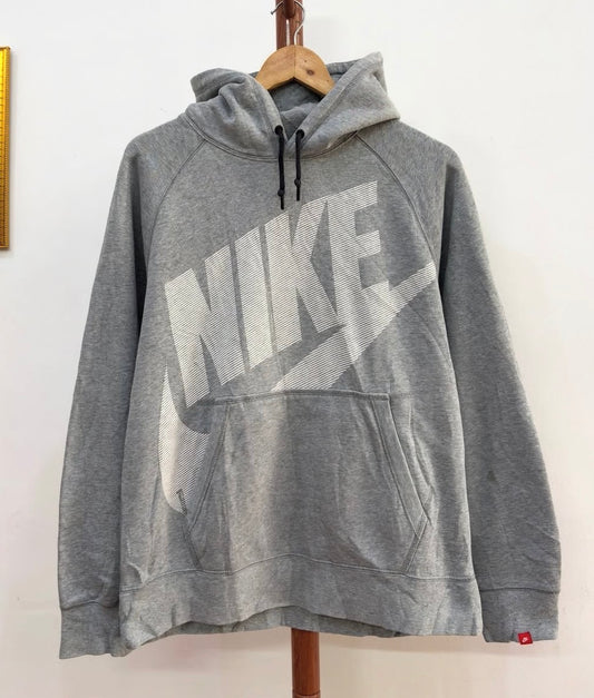 Classic Grey 'NIKE' Big Logo Hoodie