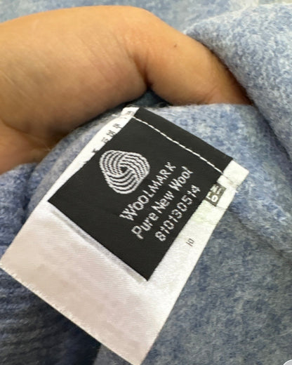 Soft Blue 'Uniqlo' Stripes Wollen Knitted Sweater