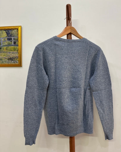 Soft Blue 'Uniqlo' Stripes Wollen Knitted Sweater