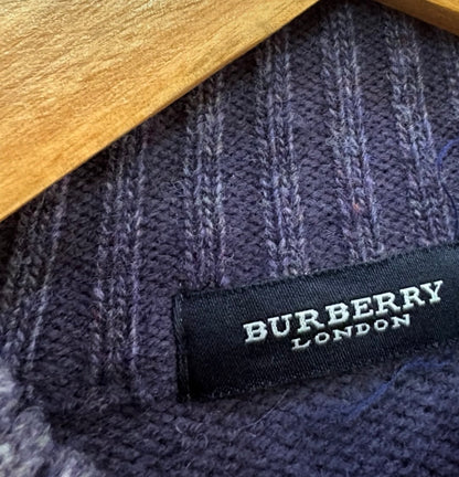 Vintage Burberry Zipper Knitted Sweater