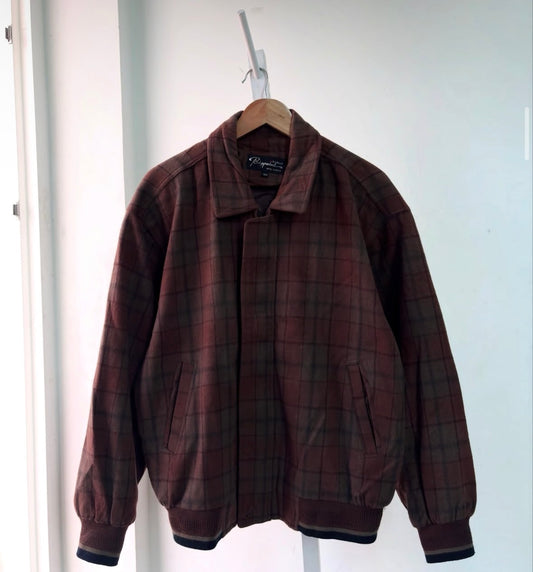 Fav! 
Red Checkered Woollen Tailored Fit Jacket