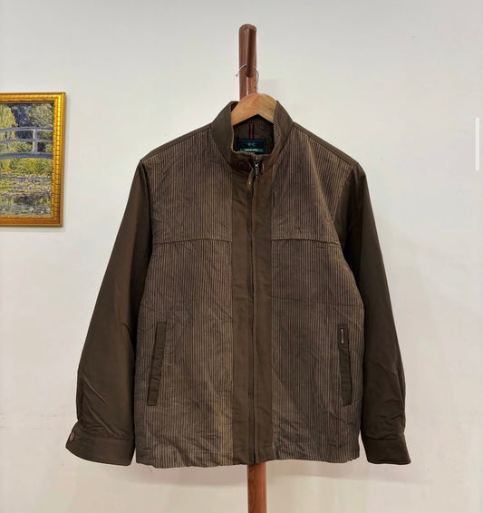 Brown Corduroy  Tailored Fit Jacket