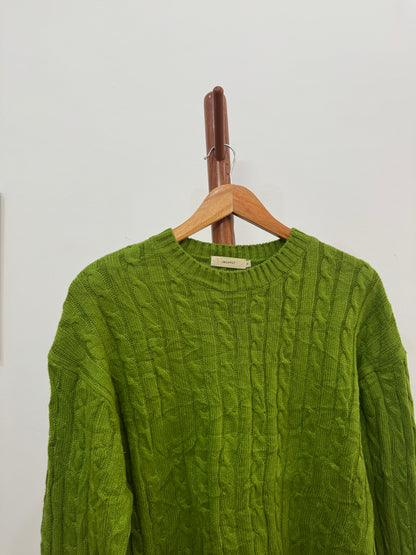 Green Cableknit Sweater