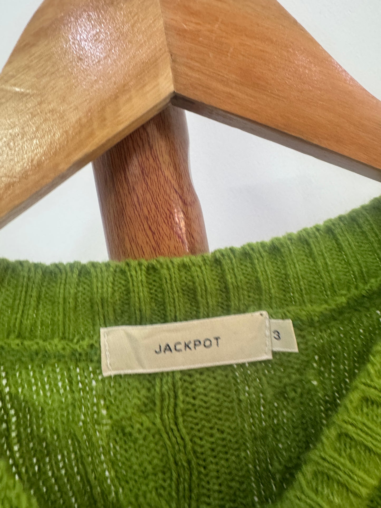 Green Cableknit Sweater