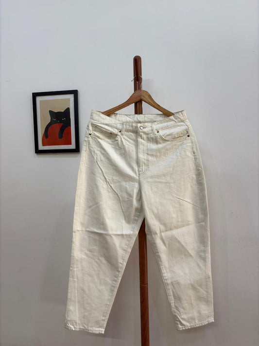 &denim Mom Jeans in White