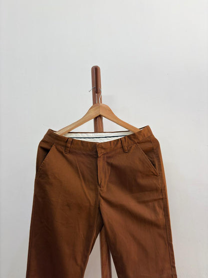 Brown Giordano Cotton Trouser