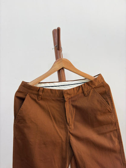 Brown Giordano Cotton Trouser